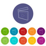 Значок Clapboard, равновеликий стиль 3d иллюстрация штока Значок Clapboard, равновеликий стиль 3d иллюстрация штока