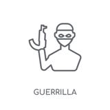 значок guerrilla линейный Современная концепция логотипа guerrilla плана дальше иллюстрация штока значок guerrilla линейный Современная концепция логотипа guerrilla плана дальше иллюстрация штока