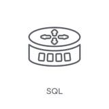 Значок Sql линейный Современная концепция логотипа Sql плана на белом backgr бесплатная иллюстрация Значок Sql линейный Современная концепция логотипа Sql плана на белом backgr бесплатная иллюстрация