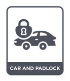 значок автомобиля и padlock в ультрамодном стиле дизайна значок автомобиля и padlock изолированный на белой предпосылке значок ве иллюстрация вектора значок автомобиля и padlock в ультрамодном стиле дизайна значок автомобиля и padlock изолированный на белой предпосылке значок ве иллюстрация вектора