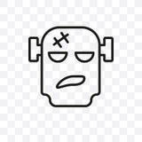Значок вектора Frankenstein линейный изолированный на прозрачной предпосылке, концепции транспарентности Frankenstein можно испол иллюстрация вектора Значок вектора Frankenstein линейный изолированный на прозрачной предпосылке, концепции транспарентности Frankenstein можно испол иллюстрация вектора