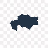 Значок вектора карты Казахстана изолированный на прозрачной предпосылке, k иллюстрация вектора Значок вектора карты Казахстана изолированный на прозрачной предпосылке, k иллюстрация вектора
