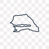 Значок вектора карты Сенегала изолированный на прозрачной предпосылке, линии бесплатная иллюстрация Значок вектора карты Сенегала изолированный на прозрачной предпосылке, линии бесплатная иллюстрация