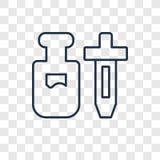 Значок вектора концепции пробирки линейный изолированный на прозрачном backgrou бесплатная иллюстрация Значок вектора концепции пробирки линейный изолированный на прозрачном backgrou бесплатная иллюстрация