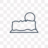 Значок вектора утеса Ayers изолированный на прозрачной предпосылке, linea иллюстрация вектора Значок вектора утеса Ayers изолированный на прозрачной предпосылке, linea иллюстрация вектора
