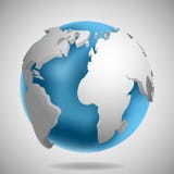 значок глобуса земли 3d с иллюстрацией вектора тени Стоковое Фото значок глобуса земли 3d с иллюстрацией вектора тени Стоковое Фото