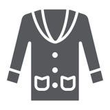 Значок глифа смокинга, одежды и человек, знак костюма, векторные графики, твердая картина на белой предпосылке бесплатная иллюстрация Значок глифа смокинга, одежды и человек, знак костюма, векторные графики, твердая картина на белой предпосылке бесплатная иллюстрация