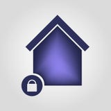 Значок дома или домашних безопасностью плоский бесплатная иллюстрация Значок дома или домашних безопасностью плоский бесплатная иллюстрация