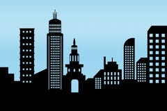 Значок здания городского пейзажа черный архитектурноакустический конструируйте стиль силуэта плоский на голубом векторе иллюстрац иллюстрация штока Значок здания городского пейзажа черный архитектурноакустический конструируйте стиль силуэта плоский на голубом векторе иллюстрац иллюстрация штока