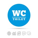 Значок знака туалета WC Символ уборного Стоковая Фотография RF Значок знака туалета WC Символ уборного Стоковая Фотография RF