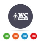 Значок знака туалета людей WC Символ уборного Стоковые Изображения RF Значок знака туалета людей WC Символ уборного Стоковые Изображения RF