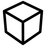 Значок клети/коробки или куба, символ Геометрия, доставка, поставка, иллюстрация вектора Значок клети/коробки или куба, символ Геометрия, доставка, поставка, иллюстрация вектора