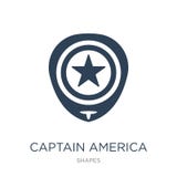 значок капитана Америки в ультрамодном стиле дизайна значок капитана Америки изолированный на белой предпосылке значок вектора ка иллюстрация вектора значок капитана Америки в ультрамодном стиле дизайна значок капитана Америки изолированный на белой предпосылке значок вектора ка иллюстрация вектора