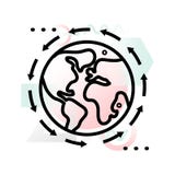 Значок концепции глобального бизнеса с абстрактной предпосылкой бесплатная иллюстрация Значок концепции глобального бизнеса с абстрактной предпосылкой бесплатная иллюстрация