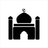 Значок мечети Дизайн символа мечети Простая иллюстрация вектора элемента на белой предпосылке иллюстрация вектора Значок мечети Дизайн символа мечети Простая иллюстрация вектора элемента на белой предпосылке иллюстрация вектора