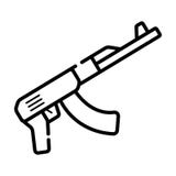 значок оружия автоматический иллюстрация штока значок оружия автоматический иллюстрация штока