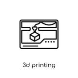 значок печатания 3d Ультрамодный современный плоский линейный вектор 3d печатая I бесплатная иллюстрация значок печатания 3d Ультрамодный современный плоский линейный вектор 3d печатая I бесплатная иллюстрация