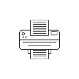 Значок принтера Элемент бытовых устройств для передвижных apps концепции и сети Тонкая линия значок для дизайна вебсайта и развит иллюстрация штока Значок принтера Элемент бытовых устройств для передвижных apps концепции и сети Тонкая линия значок для дизайна вебсайта и развит иллюстрация штока