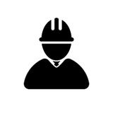 Значок работника - труд по договору с иллюстрацией вектора шлема трудной шляпы иллюстрация вектора Значок работника - труд по договору с иллюстрацией вектора шлема трудной шляпы иллюстрация вектора
