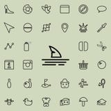 Значок ребра акулы Детальный комплект minimalistic линии значков Наградной графический дизайн Один из значков собрания для вебсай иллюстрация штока Значок ребра акулы Детальный комплект minimalistic линии значков Наградной графический дизайн Один из значков собрания для вебсай иллюстрация штока