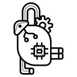 Значок робота изготовления иллюстрация штока Значок робота изготовления иллюстрация штока