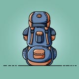 Значок рюкзака красочный Плоская иллюстрация вектора дизайна иллюстрация штока Значок рюкзака красочный Плоская иллюстрация вектора дизайна иллюстрация штока