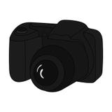 Значок цифровой фотокамера в стиле шаржа на белой предпосылке Иллюстрация вектора запаса символа праздника семьи Стоковое Фото Значок цифровой фотокамера в стиле шаржа на белой предпосылке Иллюстрация вектора запаса символа праздника семьи Стоковое Фото