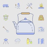 Значок чайника Детальный набор значков инструмента цвета располагаясь лагерем Наградной графический дизайн Один из значков собран бесплатная иллюстрация Значок чайника Детальный набор значков инструмента цвета располагаясь лагерем Наградной графический дизайн Один из значков собран бесплатная иллюстрация