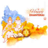 Золотая монетка в баке для торжества Dhanteras на счастливом фестивале света Dussehra предпосылки Индии иллюстрация штока Золотая монетка в баке для торжества Dhanteras на счастливом фестивале света Dussehra предпосылки Индии иллюстрация штока