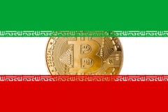 Золотое bitcoin внутри иранского concep флага/cryptocurrecy Ирана стоковое фото rf Золотое bitcoin внутри иранского concep флага/cryptocurrecy Ирана стоковое фото rf