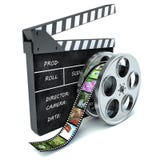 иллюстрация 3d вьюрка хлопа и фильма кино, над белизной Стоковое Фото иллюстрация 3d вьюрка хлопа и фильма кино, над белизной Стоковое Фото