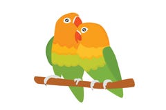 Иллюстрация вектора птицы дикого животного попугая неразлучника шаржа тропическая бесплатная иллюстрация Иллюстрация вектора птицы дикого животного попугая неразлучника шаржа тропическая бесплатная иллюстрация