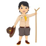 Иллюстрация вектора разведчика мальчика иллюстрация вектора Иллюстрация вектора разведчика мальчика иллюстрация вектора