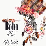 Иллюстрация моды с индийским головным стилем boho платья и стрелок иллюстрация вектора Иллюстрация моды с индийским головным стилем boho платья и стрелок иллюстрация вектора