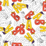 Иллюстрация писем картина безшовная Красочные письма a и b иллюстрация вектора Иллюстрация писем картина безшовная Красочные письма a и b иллюстрация вектора