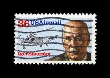 Игорь Sikorsky, авиатор, создатель вертолета, США, около 1988, стоковая фотография rf Игорь Sikorsky, авиатор, создатель вертолета, США, около 1988, стоковая фотография rf