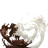 Идущие жидкостные лошади с кофе и сливк бесплатная иллюстрация Идущие жидкостные лошади с кофе и сливк бесплатная иллюстрация