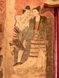 Известная стенная роспись в старом буддийском виске - Wat Phumin, провинции Nan, Таиланде иллюстрация штока Известная стенная роспись в старом буддийском виске - Wat Phumin, провинции Nan, Таиланде иллюстрация штока