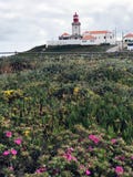 Известный и живописный маяк Cabo da Roca стоковое изображение Известный и живописный маяк Cabo da Roca стоковое изображение