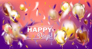 Изображение партии диско фиолетовое с matallic воздушными шарами и confetti фольги иллюстрация вектора Изображение партии диско фиолетовое с matallic воздушными шарами и confetti фольги иллюстрация вектора