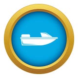 Изолированный вектор значка powerboat спорт голубой иллюстрация штока Изолированный вектор значка powerboat спорт голубой иллюстрация штока