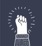 Изолированный значок, рука вектора кулака с трясти кулак поднятый вверх иллюстрация штока Изолированный значок, рука вектора кулака с трясти кулак поднятый вверх иллюстрация штока