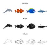 Изолированный объект значка моря и животного Комплект моря и морской иллюстрации вектора запаса бесплатная иллюстрация Изолированный объект значка моря и животного Комплект моря и морской иллюстрации вектора запаса бесплатная иллюстрация
