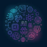 Иллюстрация AI красочная Знак вектора искусственного интеллекта бесплатная иллюстрация Иллюстрация AI красочная Знак вектора искусственного интеллекта бесплатная иллюстрация