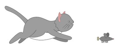 Иллюстрация вектора кота охотясь мышь иллюстрация штока Иллюстрация вектора кота охотясь мышь иллюстрация штока