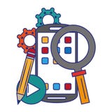 Иллюстрация вектора системного программного обеспечения смартфона оперативная бесплатная иллюстрация Иллюстрация вектора системного программного обеспечения смартфона оперативная бесплатная иллюстрация