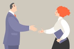 Иллюстрация вектора человека и женщины получая готовый трясти руки пока делающ дело иллюстрация вектора Иллюстрация вектора человека и женщины получая готовый трясти руки пока делающ дело иллюстрация вектора