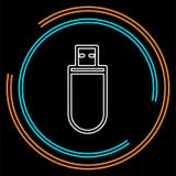 Иллюстрация знака Pendrive, значок usb иллюстрация вектора Иллюстрация знака Pendrive, значок usb иллюстрация вектора