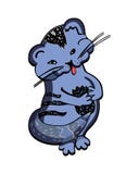 Иллюстрация изолята котенка маленького мультфильма голубого на белой предпосылке иллюстрация вектора Иллюстрация изолята котенка маленького мультфильма голубого на белой предпосылке иллюстрация вектора