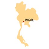 Иллюстрация карты Таиланда плоская на белизне иллюстрация вектора Иллюстрация карты Таиланда плоская на белизне иллюстрация вектора